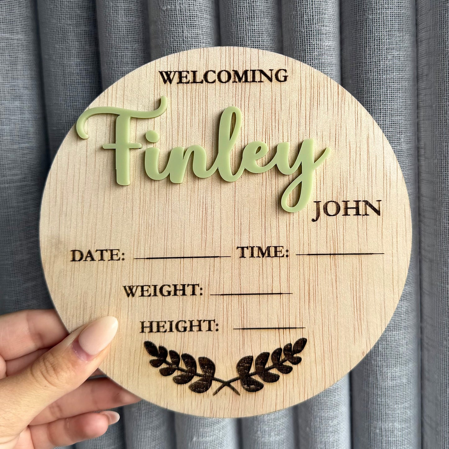 Name Birth Announcement Sign