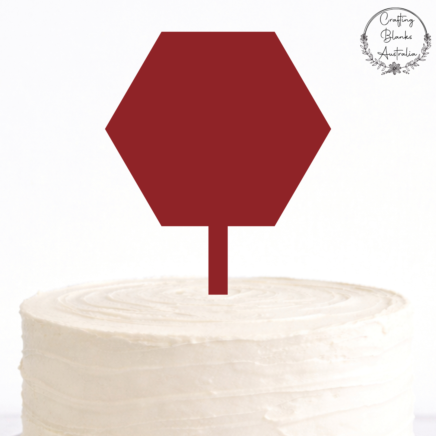 Hexagon • Cake Topper • 70mm