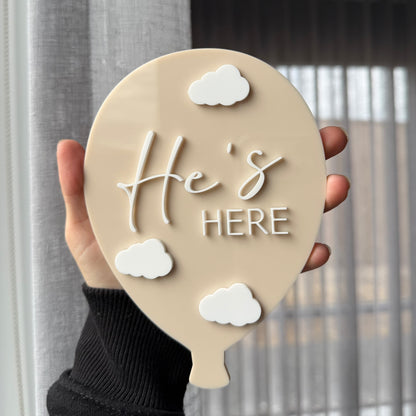 Balloon Birth Announcement Sign