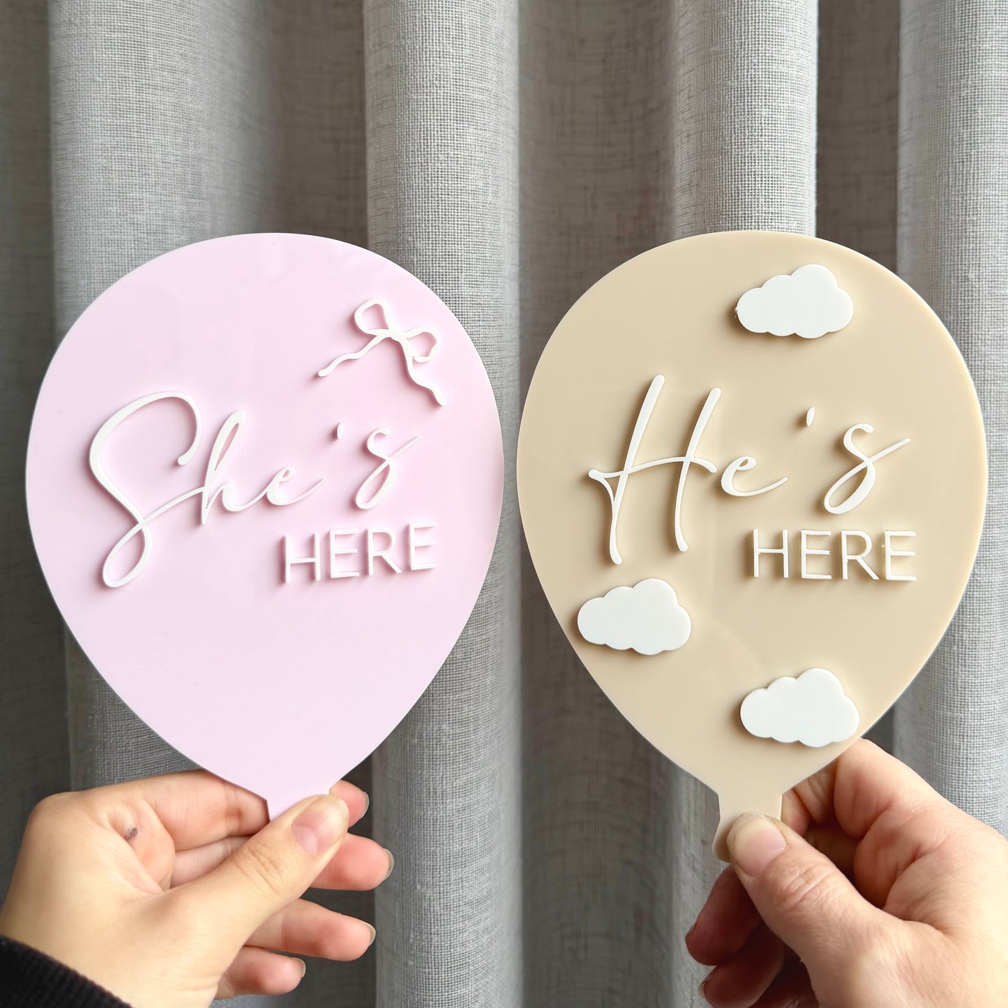 Balloon Birth Announcement Sign