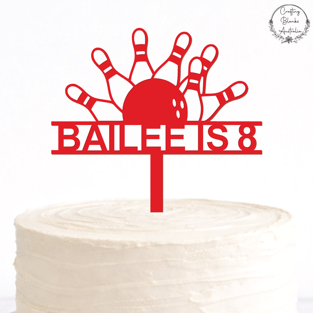 Bowling • Custom Cake Topper • 120mm