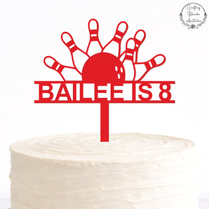 Bowling • Custom Cake Topper • 120mm