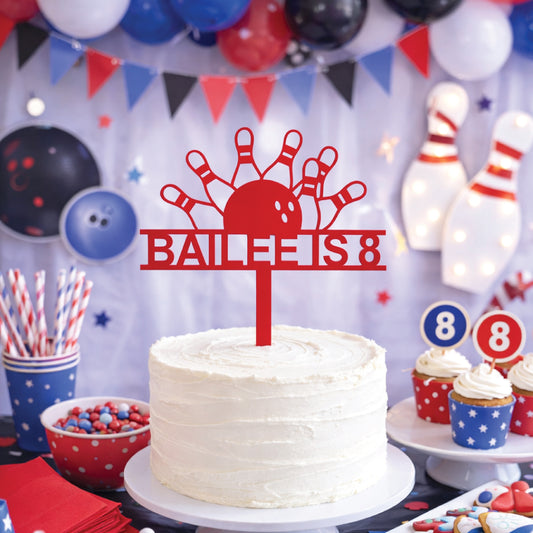 Bowling • Custom Cake Topper • 120mm