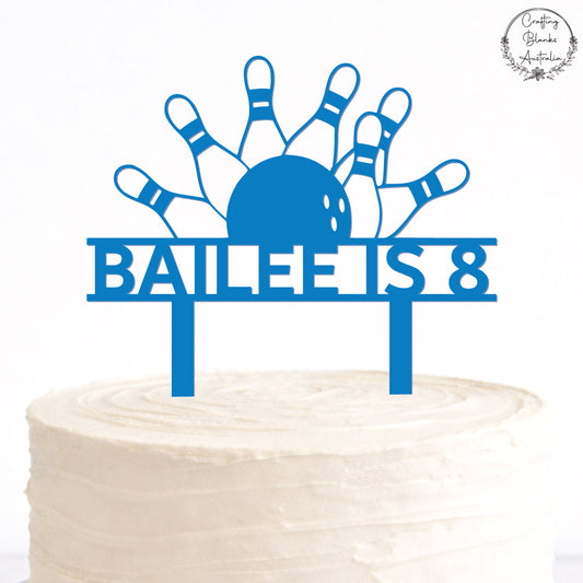 Bowling • Custom Cake Topper • 150mm
