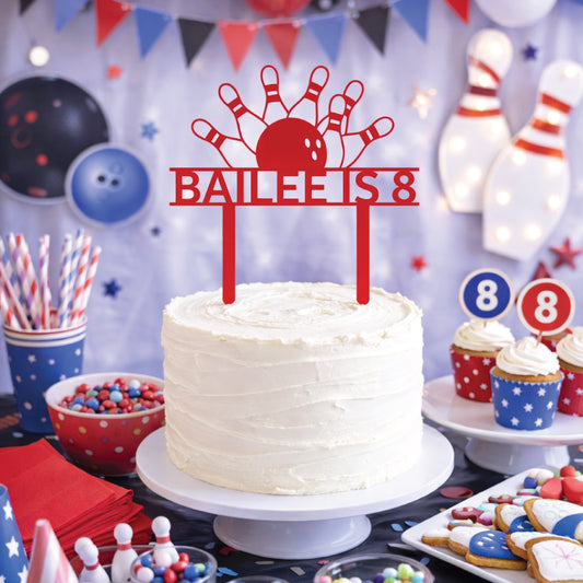 Bowling • Custom Cake Topper • 150mm