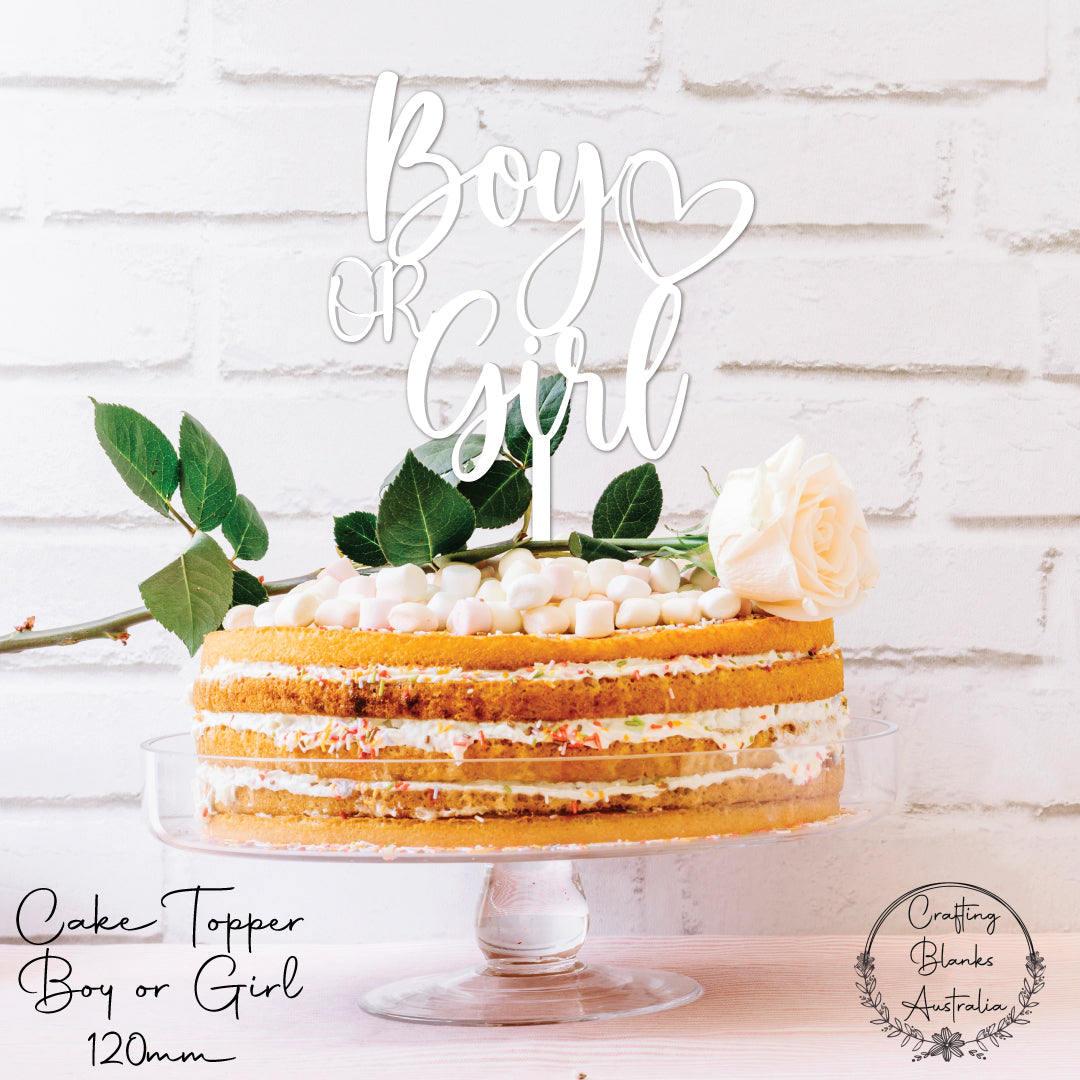 Boy or Girl • Cake Topper • 120mm