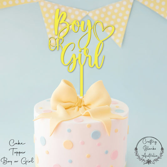 Boy or Girl • Cake Topper • 150mm