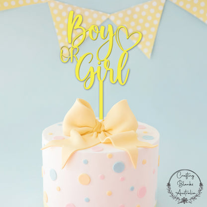 Boy or Girl • Cake Topper • 150mm