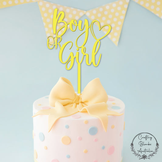 Boy or Girl • Cake Topper • 150mm