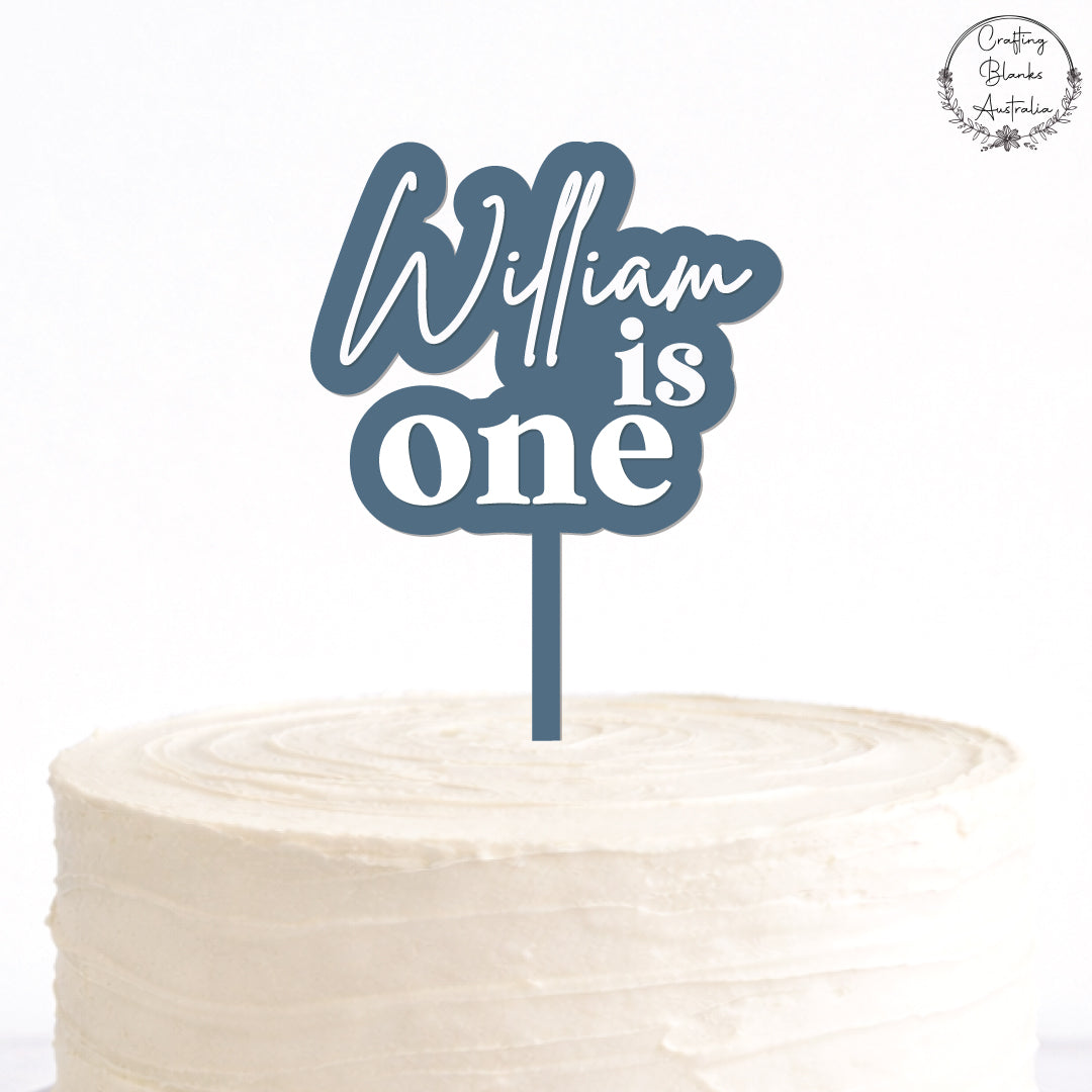 Custom Birthday 1-10 • Double Layer Cake Topper • 120mm