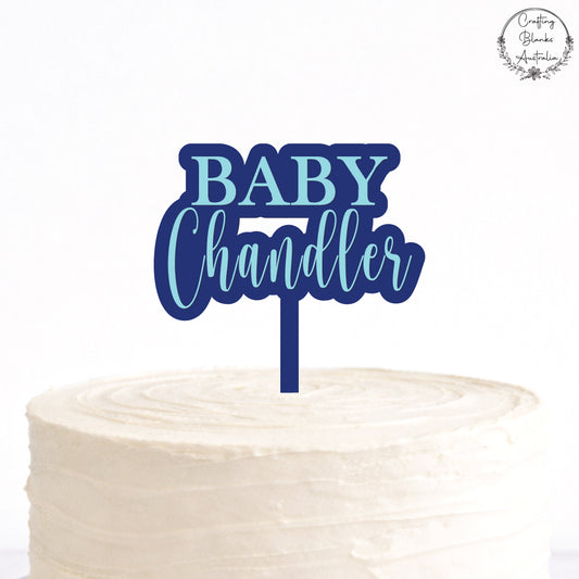 Custom Baby • Double Layer Cake Topper • 120mm