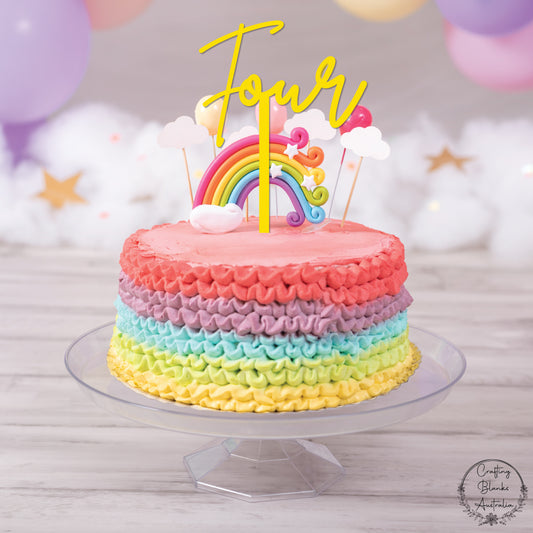 Four • Cake Topper • 150mm