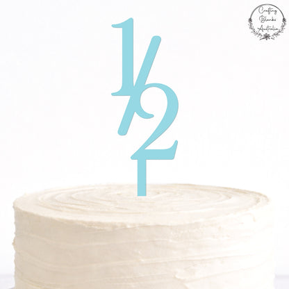 Happy 1/2 Birthday • Cake Topper • 120mm