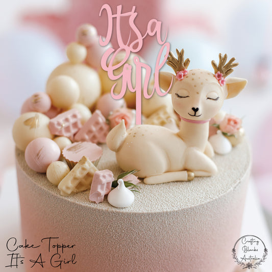 It's A Girl • Cake Topper • 150mm