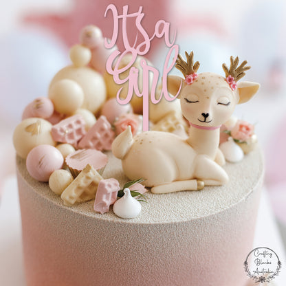 It's A Girl • Cake Topper • 120mm