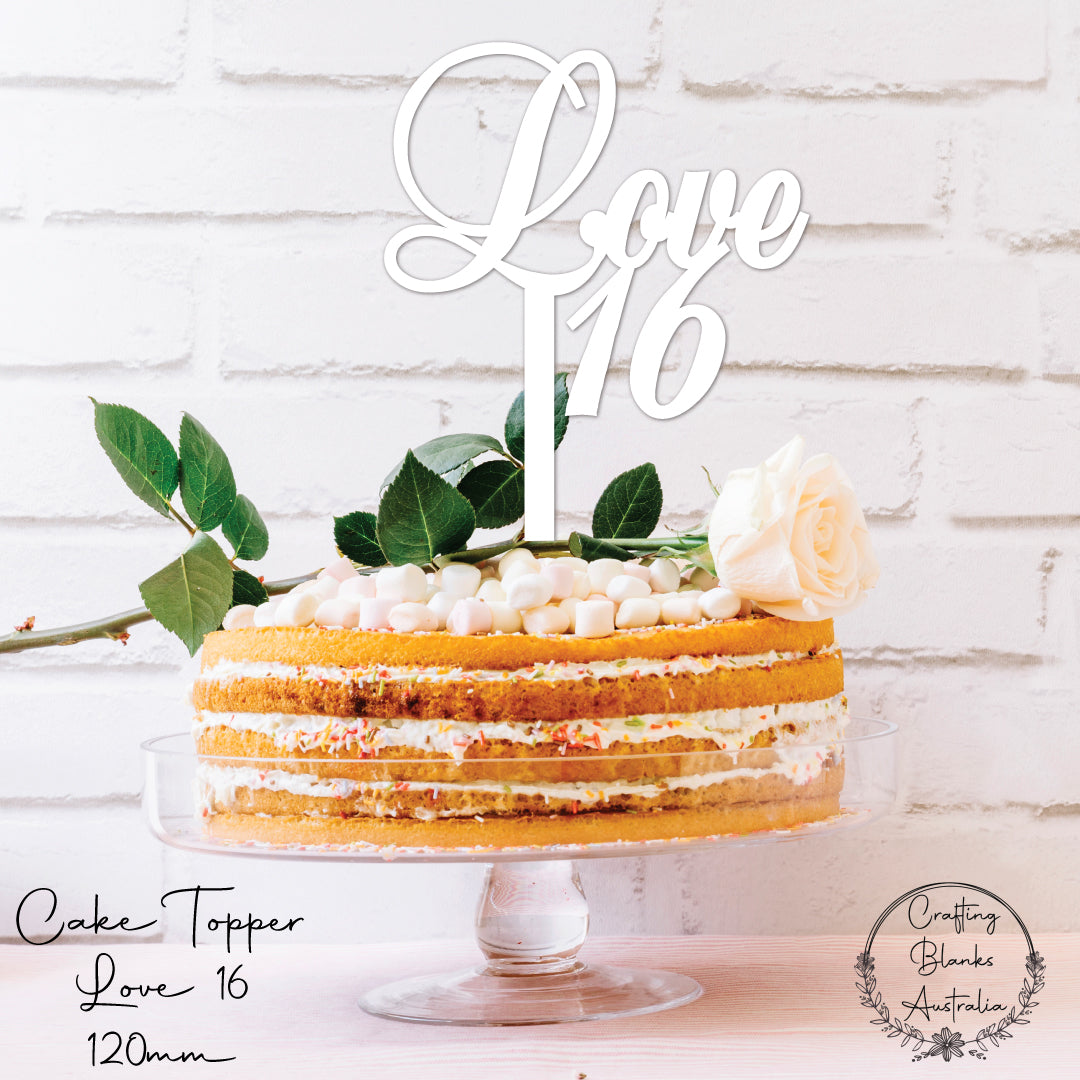 Love 16 • Cake Topper • 120mm