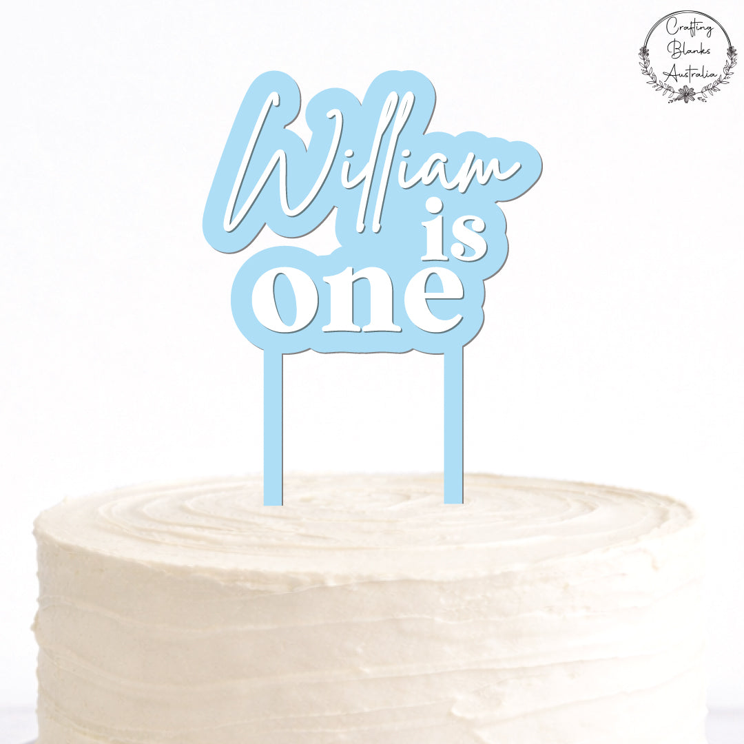 Custom Birthday 1-10 • Double Layer Cake Topper • 150mm