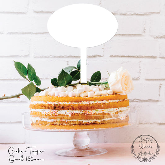 Oval • Cake Topper • 150mm