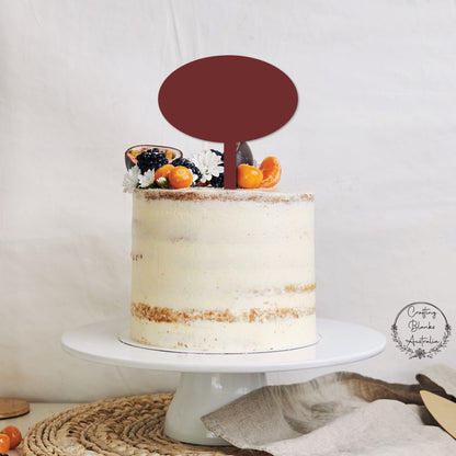 Oval • Cake Topper • 70mm