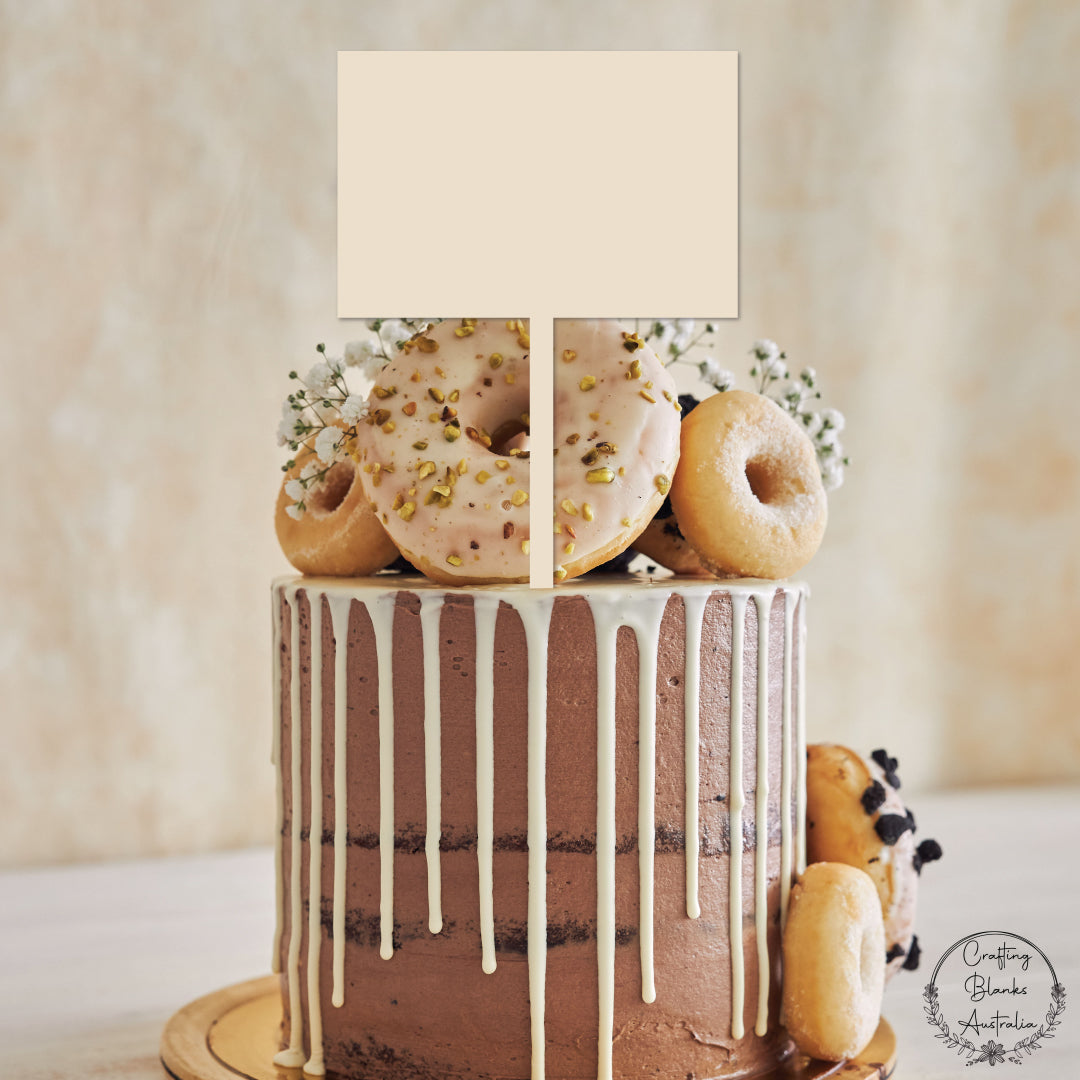 Rectangle • Cake Topper • 70mm – Crafting Blanks Australia