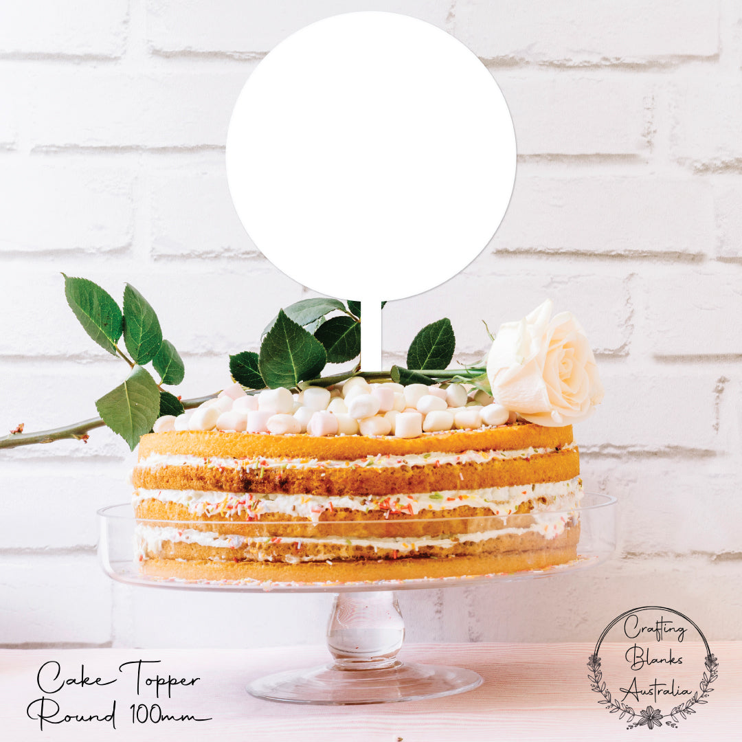 Round • Cake Topper • 100mm – Crafting Blanks Australia