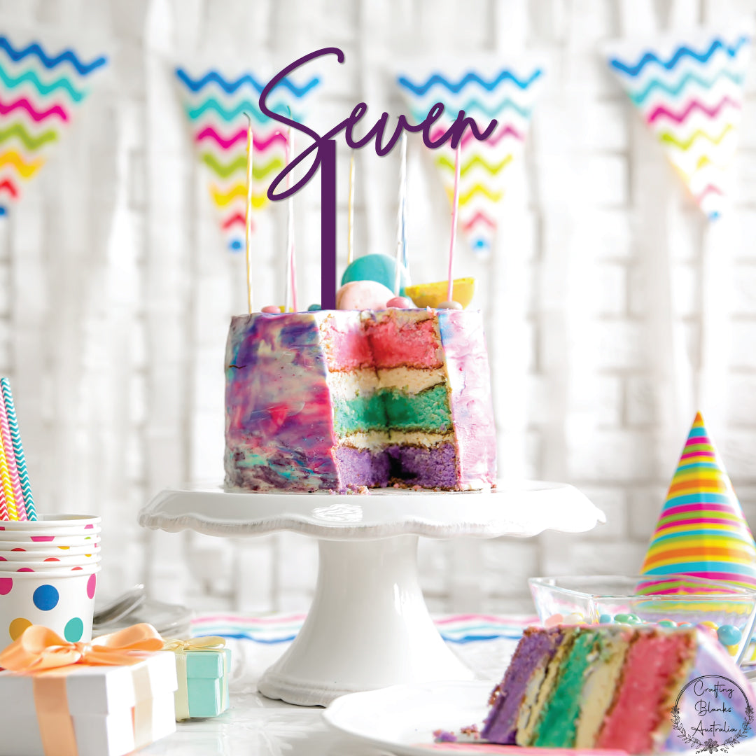 Seven • Cake Topper • 150mm