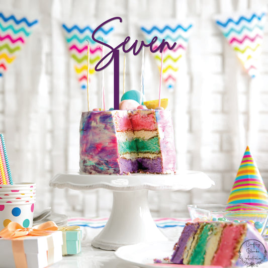 Seven • Cake Topper • 150mm