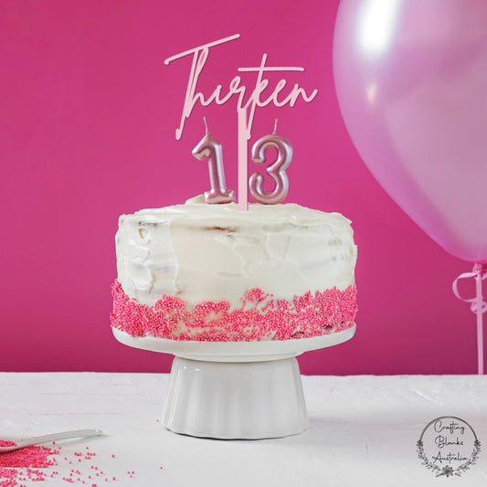Thirteen • Cake Topper • 150mm