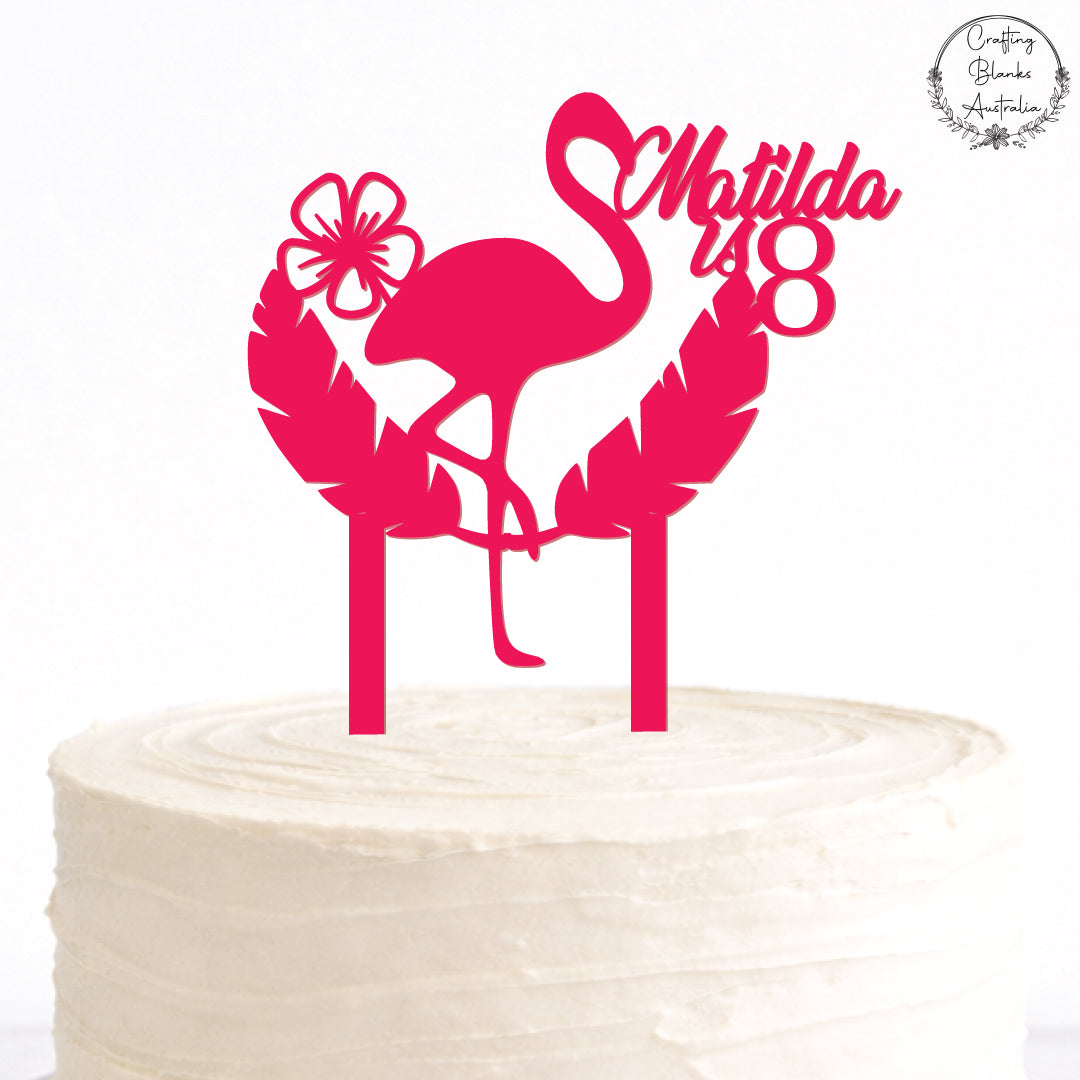 Flamingo • Custom Cake Topper • 150mm