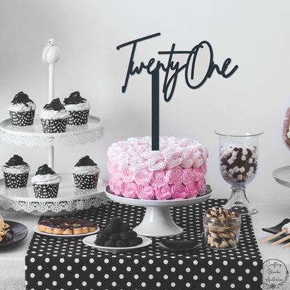 Twenty One • Cake Topper • 150mm