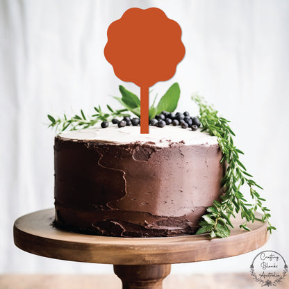 Wavy Circle • Cake topper • 100mm