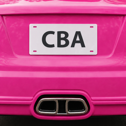 License Plate • Blank Shape • Mini