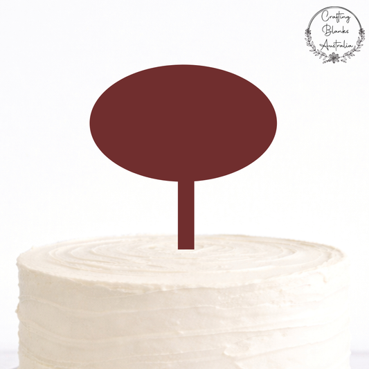 Oval • Cake topper • 100mm