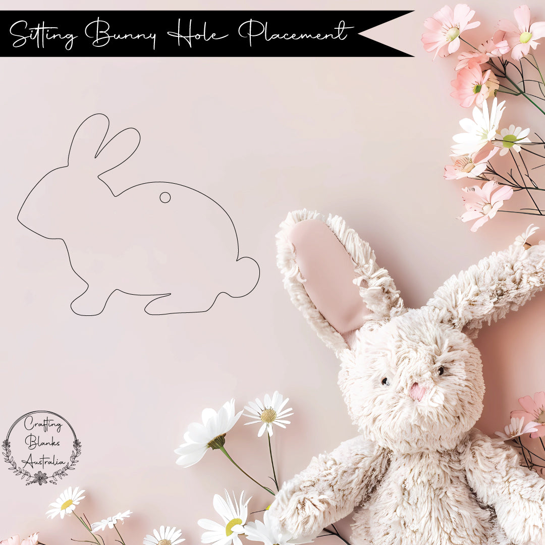 Sitting Bunny • Blank Shape • 100mm