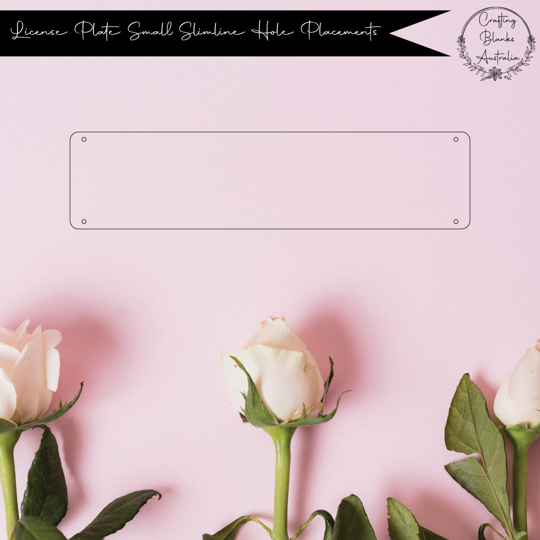 License Plate • Blank Shape • Small Slimline