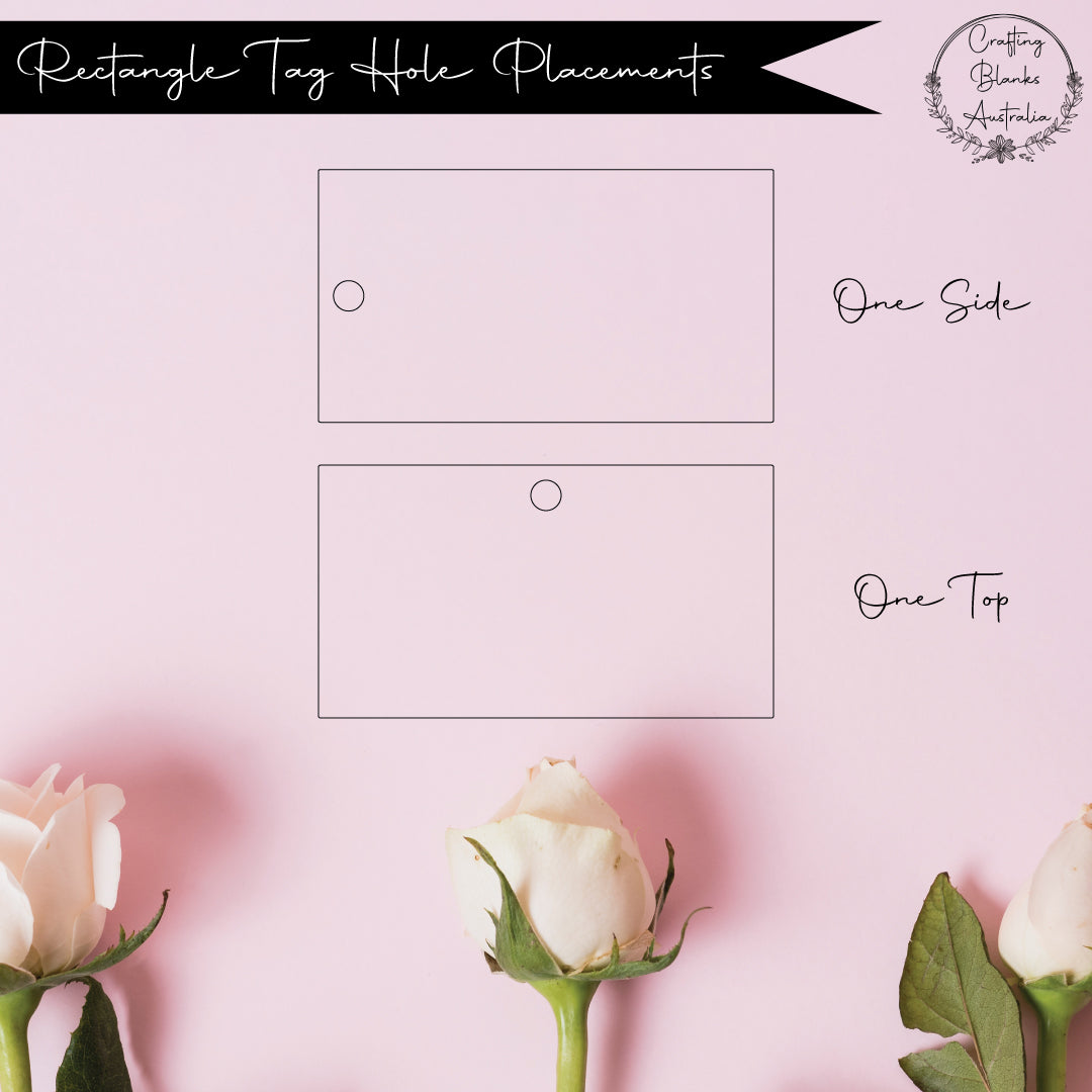 Rectangle • Blank Tag • Placecard • 50mm x 90mm