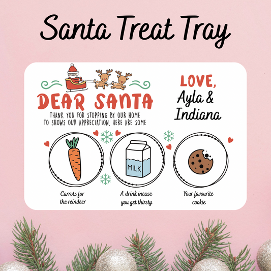 Santa Treat Tray • Printed • Personalised