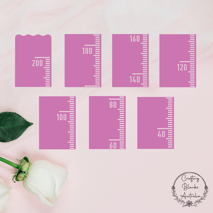 Growth Chart Ruler • Wavy Rectangle • 200cm