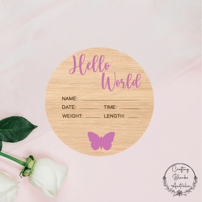 Hello World Birth Announcement Sign