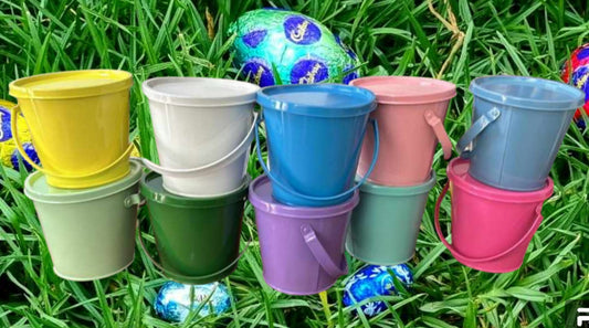 Metal Buckets with lids