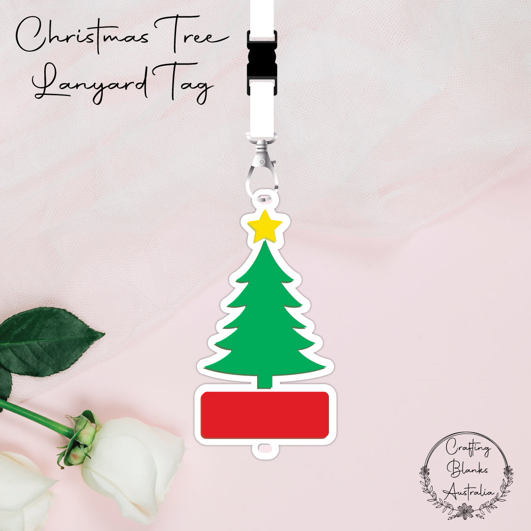 Christmas Tree • Lanyard • Blank Tag