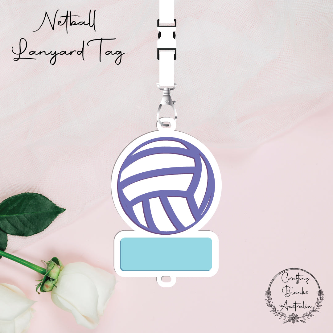 Netball • Lanyard • Blank Tag