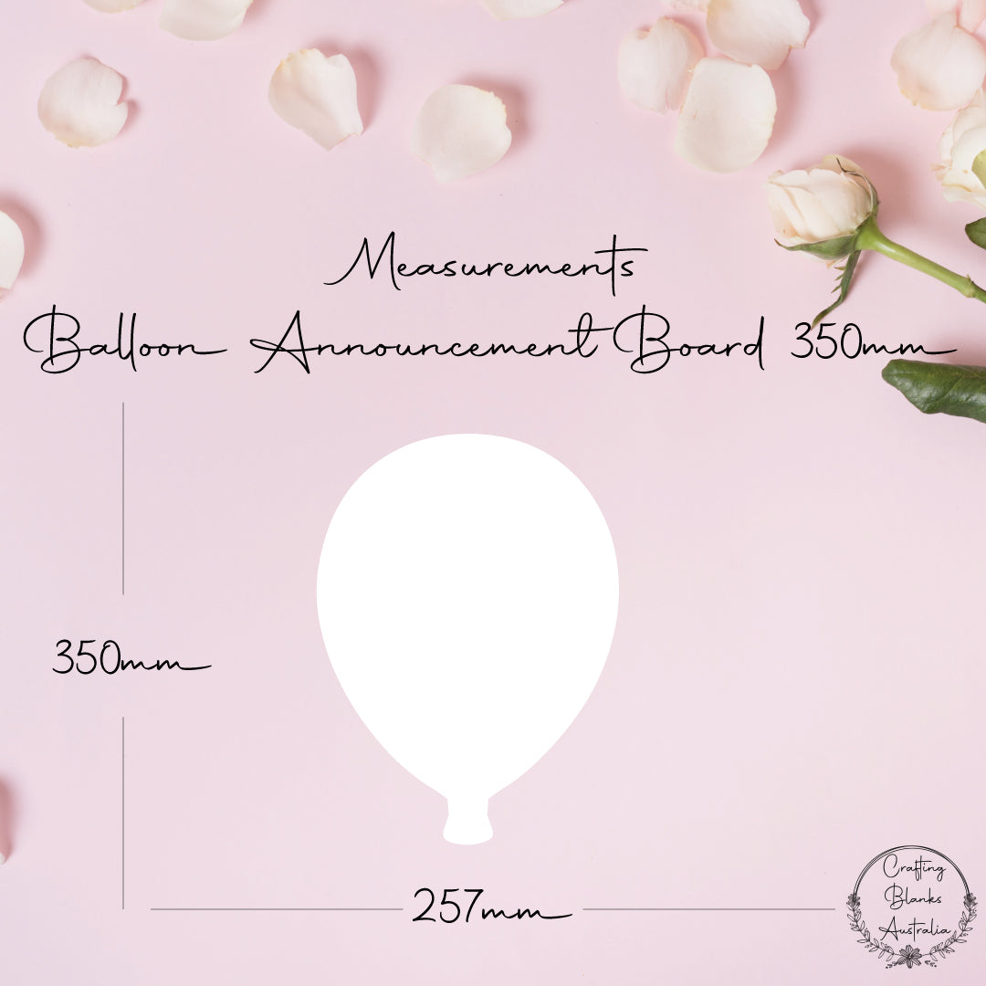 Announcement Board • Blank Balloon Shape • 350mm