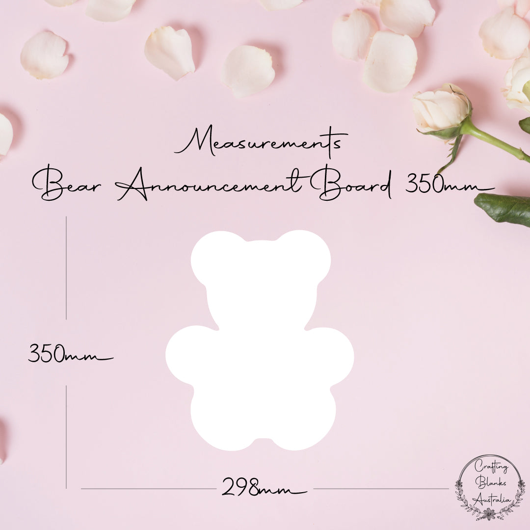 Announcement Board • Blank Bear Shape • 350mm