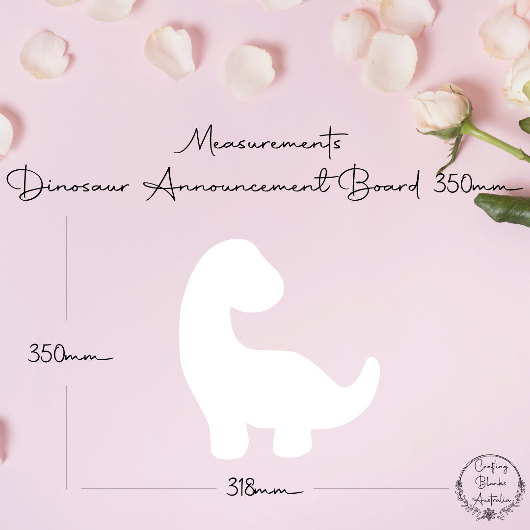 Announcement Board • Blank Dinosaur Shape • 350mm