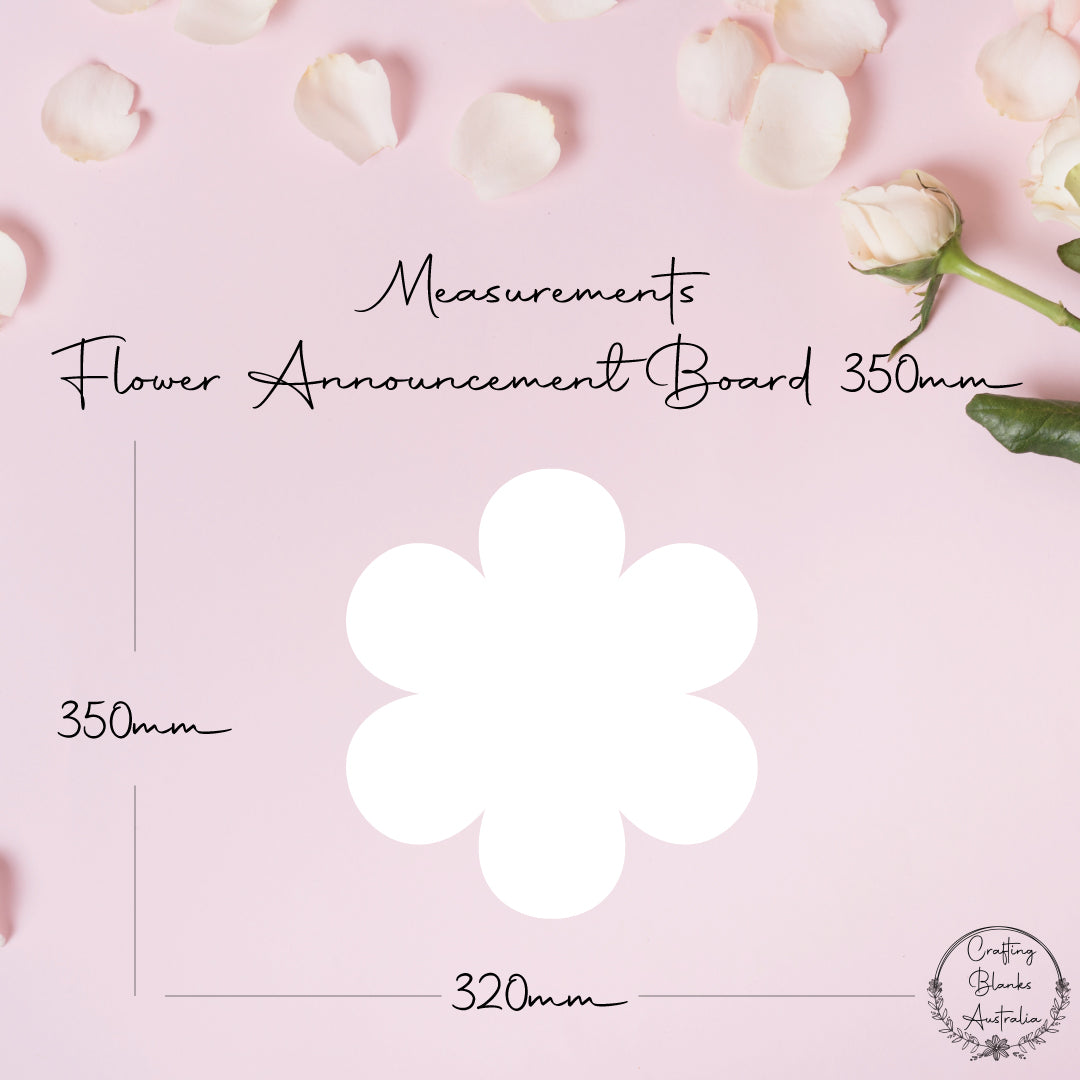 Announcement Board • Blank Flower Shape • 350mm