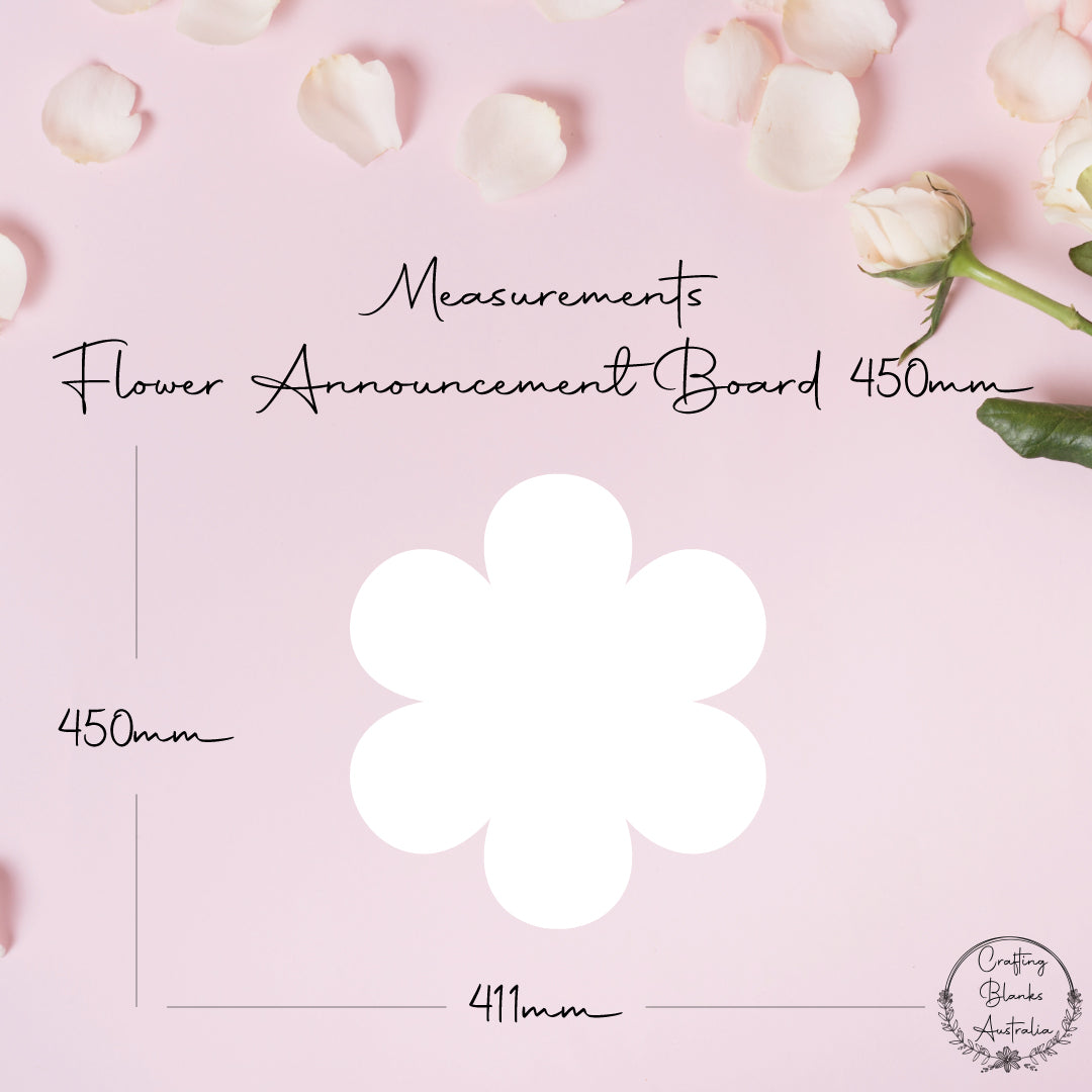 Announcement Board • Blank Flower Shape • 450mm