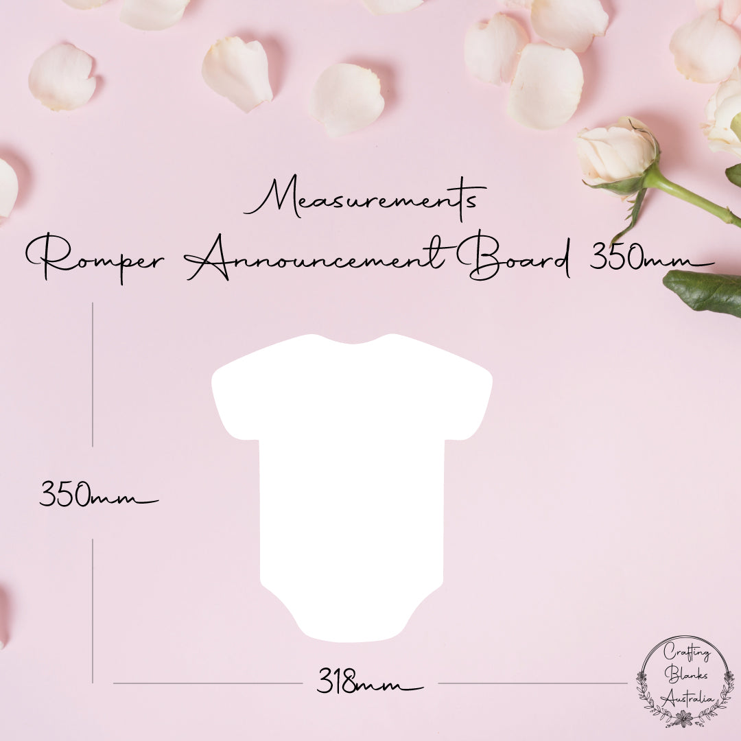 Announcement Board • Blank Romper Shape • 350mm