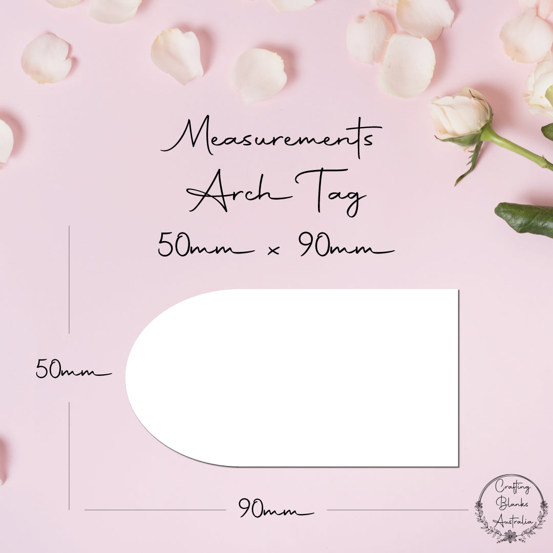 Arch • Blank Tag • Placecard • 50mm x 90mm