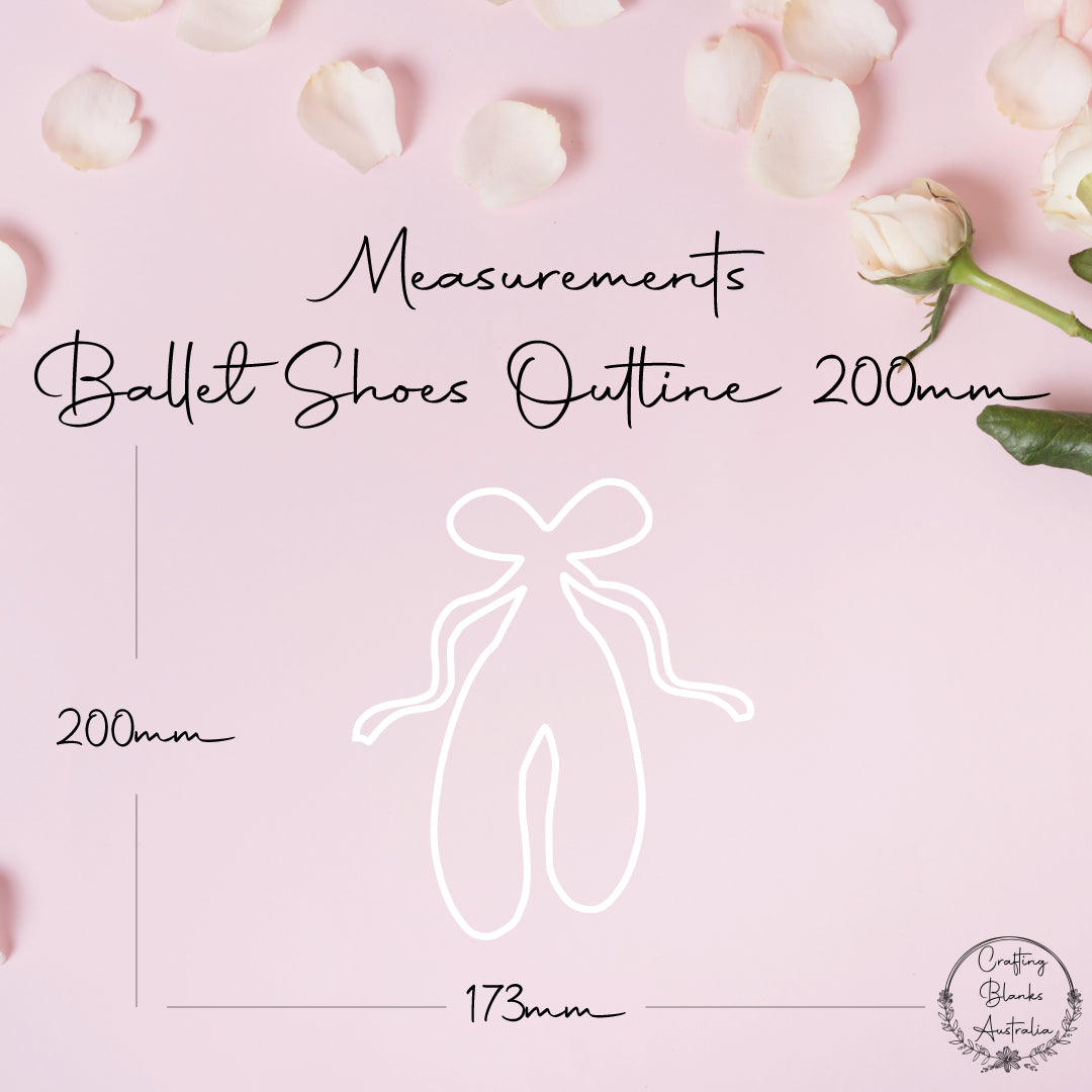 Ballet Shoes • Outline Shape • 200mm